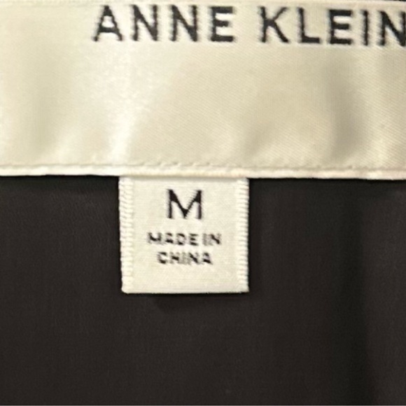 Anne Klein Black Belted Trench Coat with Removable Hood Size Medium - Picture 7 of 8